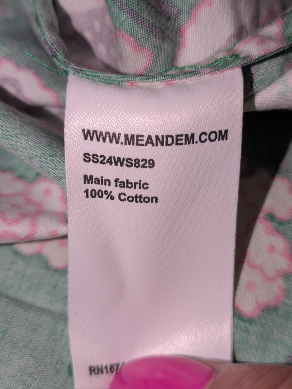 ME+EM Green Floral Cotton Maxi Skirt Full Circle A-Line Size US 6 UK 10 - Picture 6 of 10